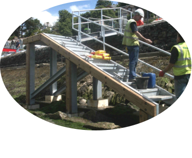 The Looe river refuelling steps